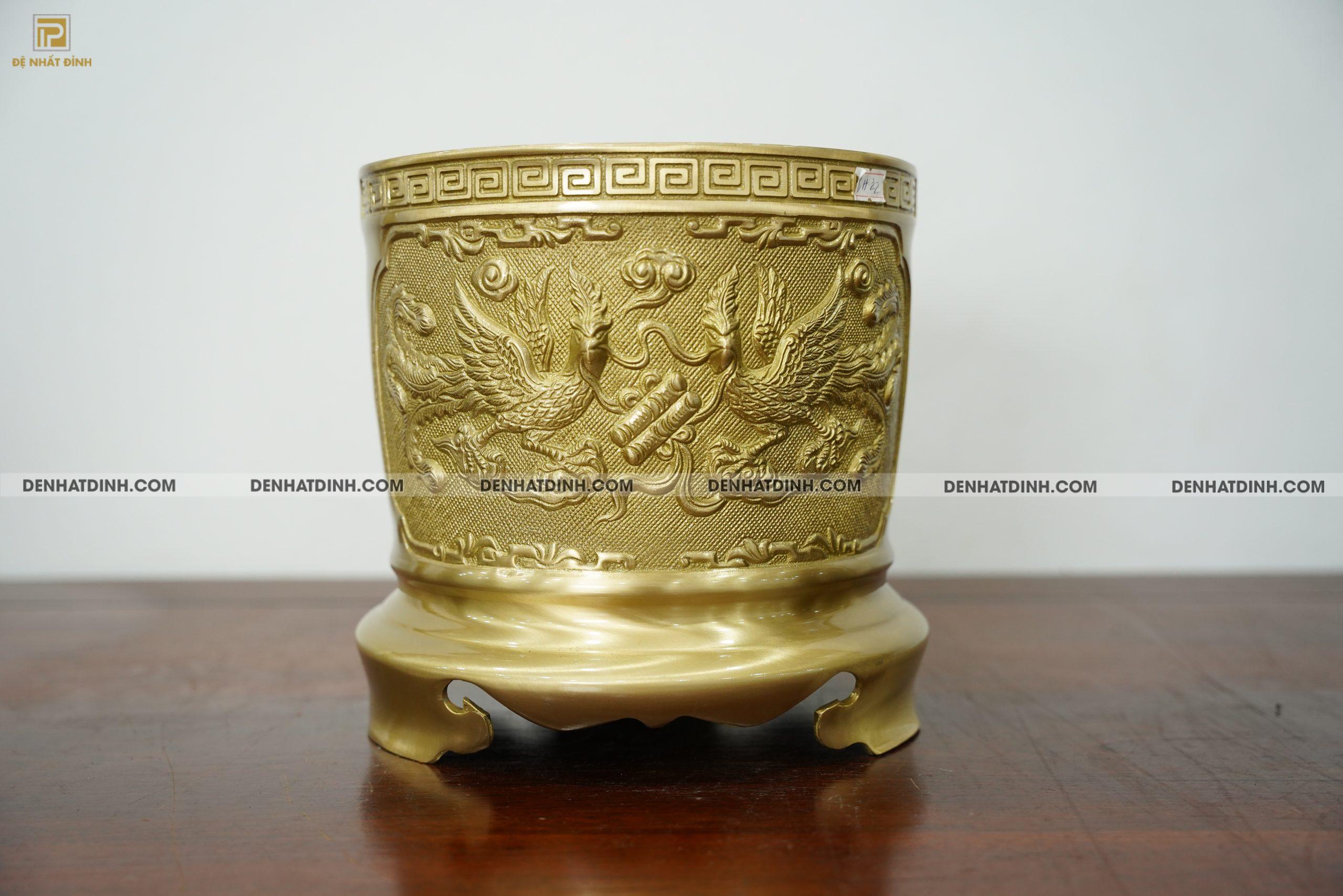 Bát hương bằng đồng 22 Mộc