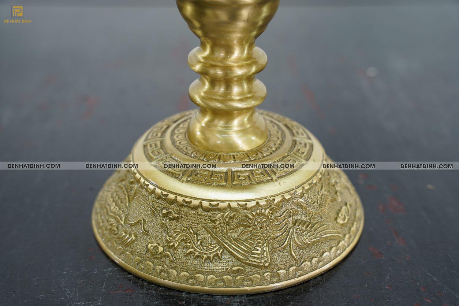 Chân nến hoa văn đồng màu mộc - Ảnh 6