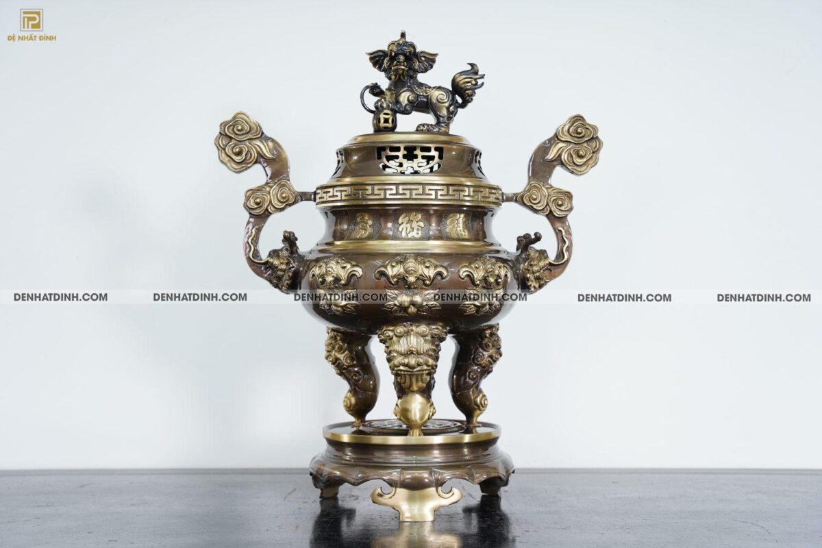 Đỉnh dơi đào cao 65 màu hun giả cổ