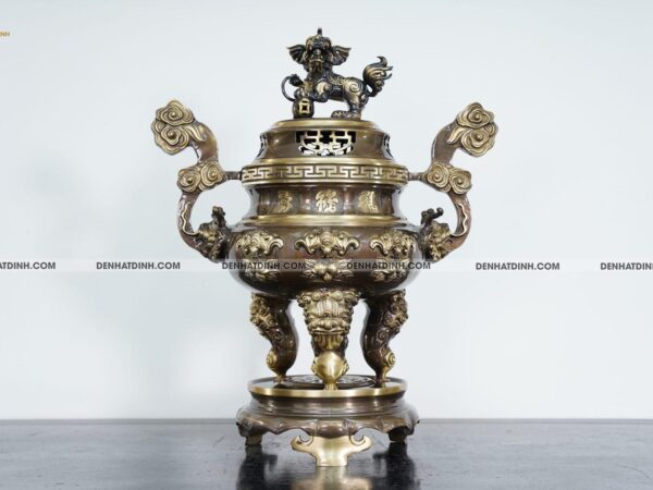 Đỉnh dơi đào cao 65 màu hun giả cổ