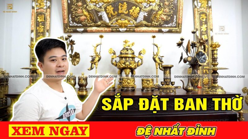 Cách đặt đỉnh ngũ sự trên bàn thờ gia tiên