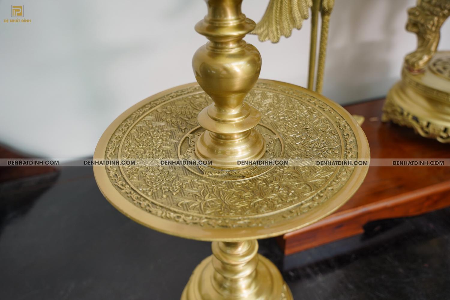 Bộ đỉnh đồng ngũ sự Phụng Gia Tiên 68 nến kỹ - Ảnh 11