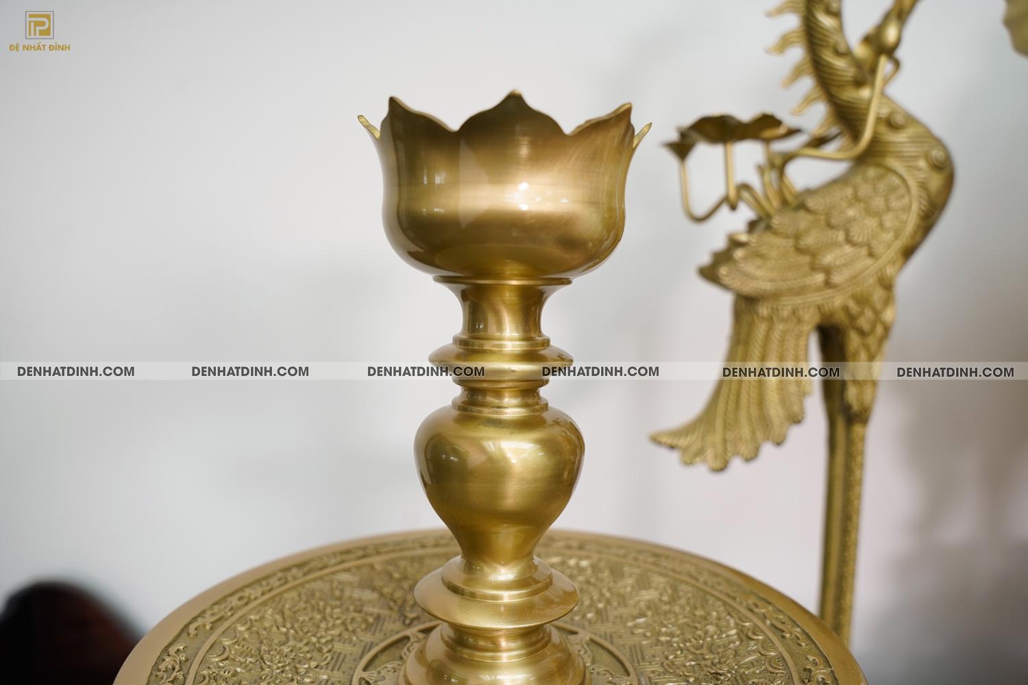 Bộ đỉnh đồng ngũ sự Phụng Gia Tiên 68 nến kỹ - Ảnh 10