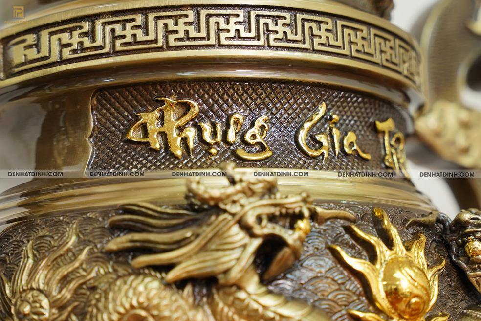 Bộ đỉnh đồng ngũ sự Phụng Gia Tiên 68 CN nến kỹ - Ảnh 4