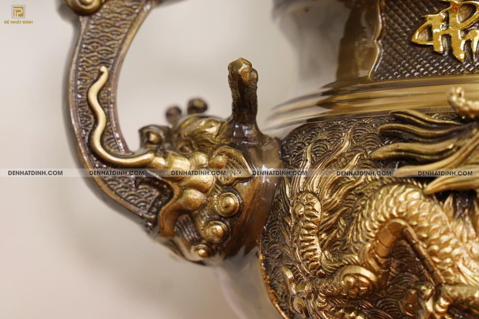 Bộ đỉnh đồng ngũ sự Phụng Gia Tiên 68 CN nến kỹ - Ảnh 8