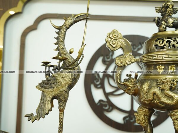 Alternative view of Bộ ngũ sự song long 64 hoa văn hun cổ