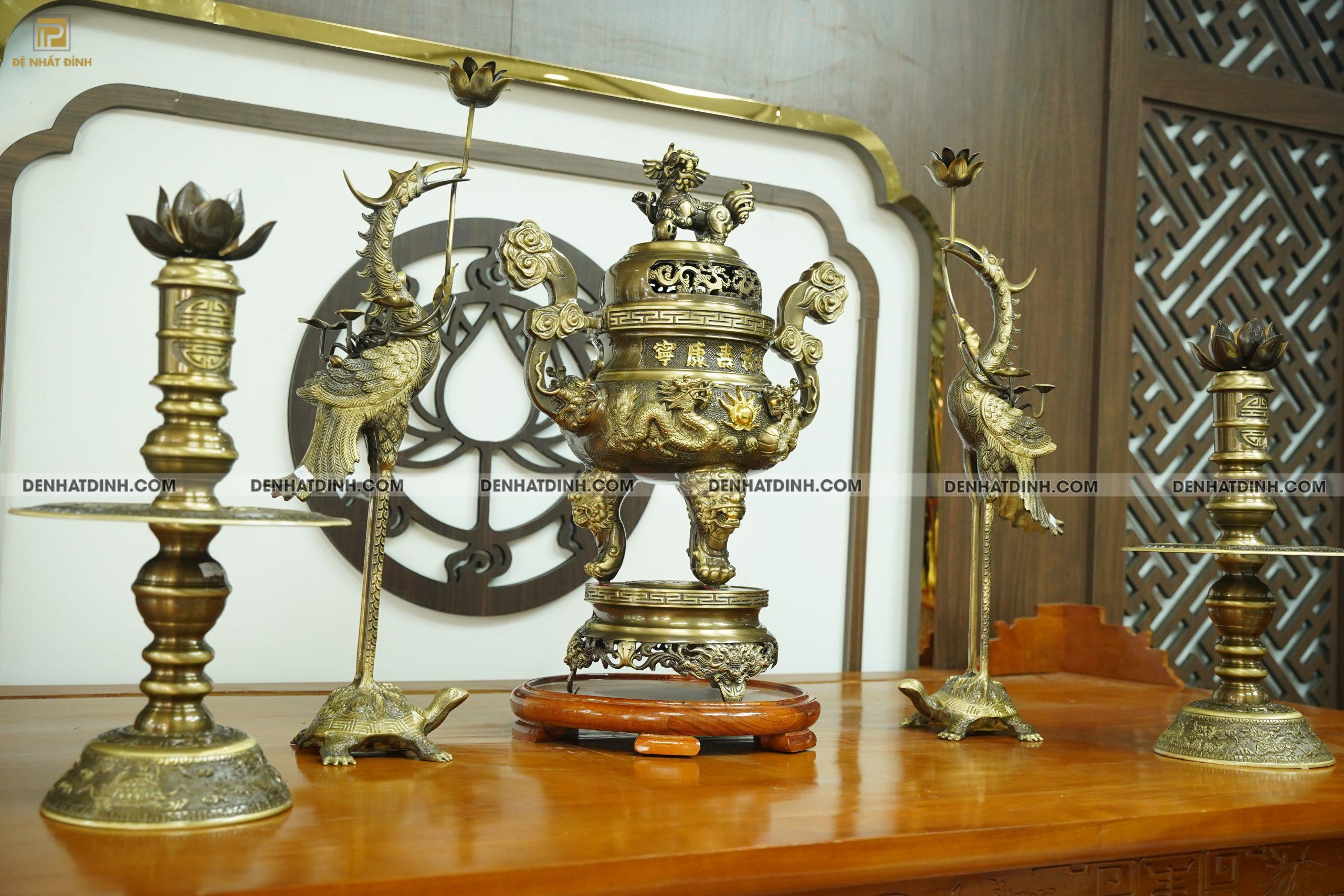 Bộ ngũ sự song long 64 hoa văn hun cổ - Ảnh 8