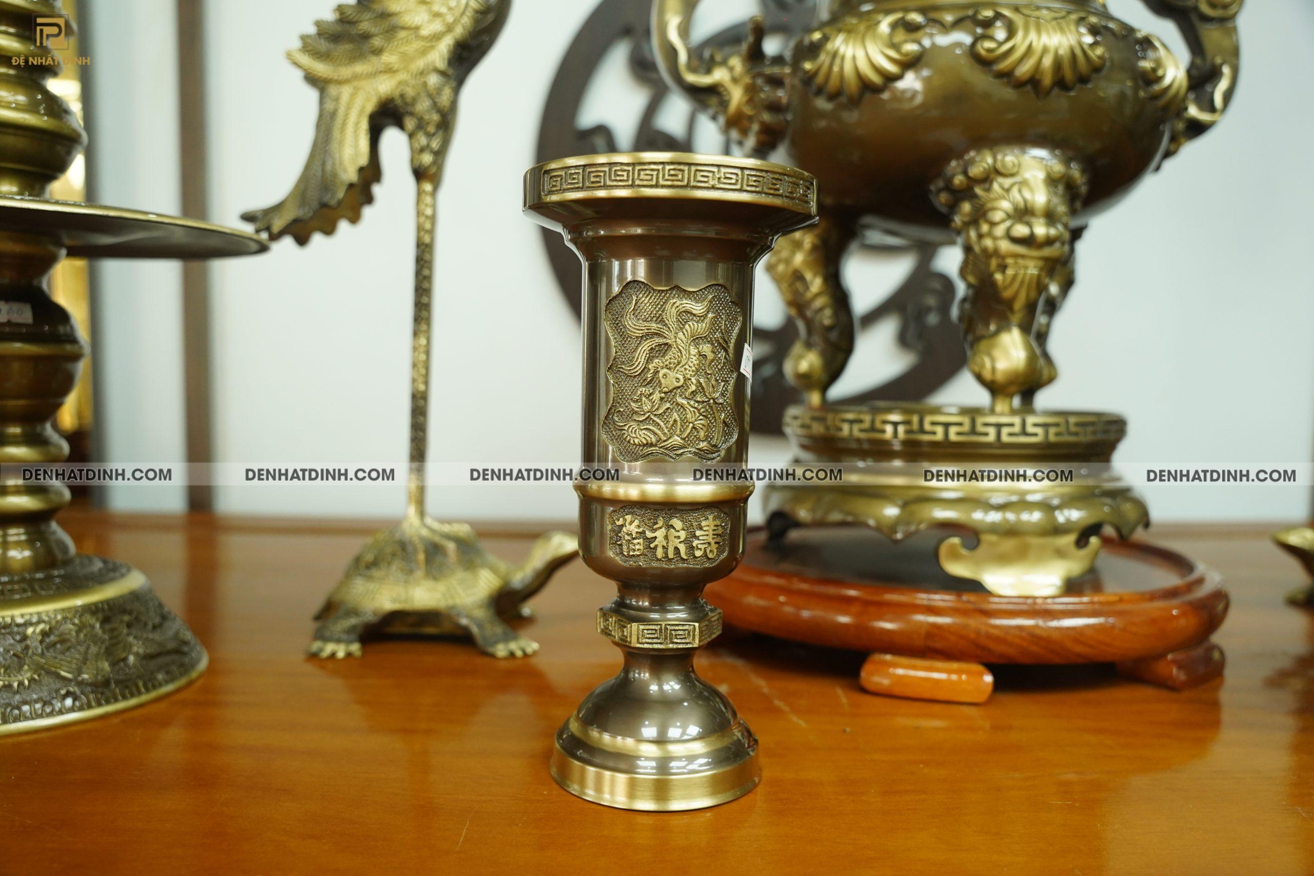 Bộ đỉnh đồng hoa sòi 65 CN đầy đủ 9 món - Ảnh 7