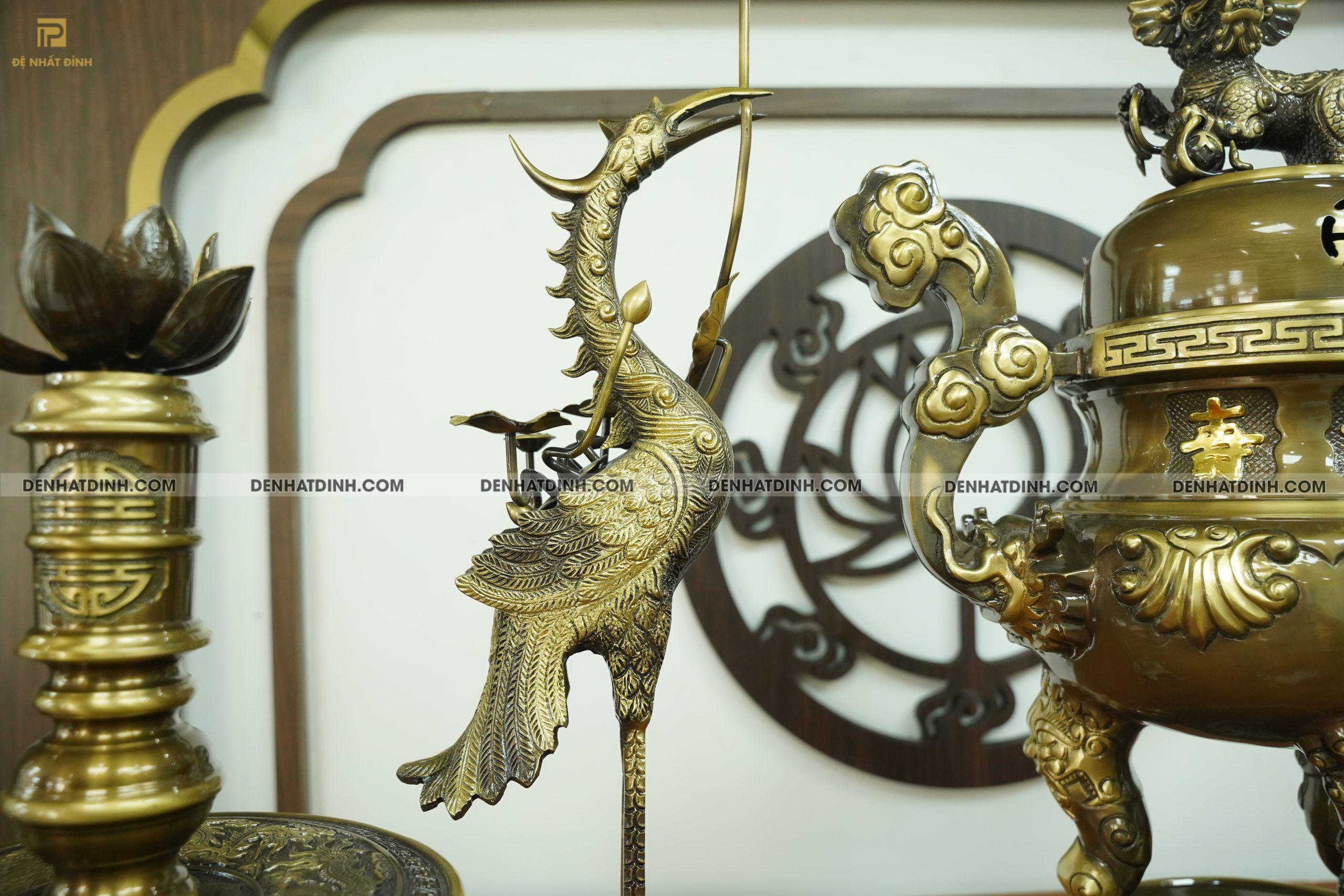 Bộ đỉnh đồng hoa sòi 65 CN đầy đủ 9 món - Ảnh 2