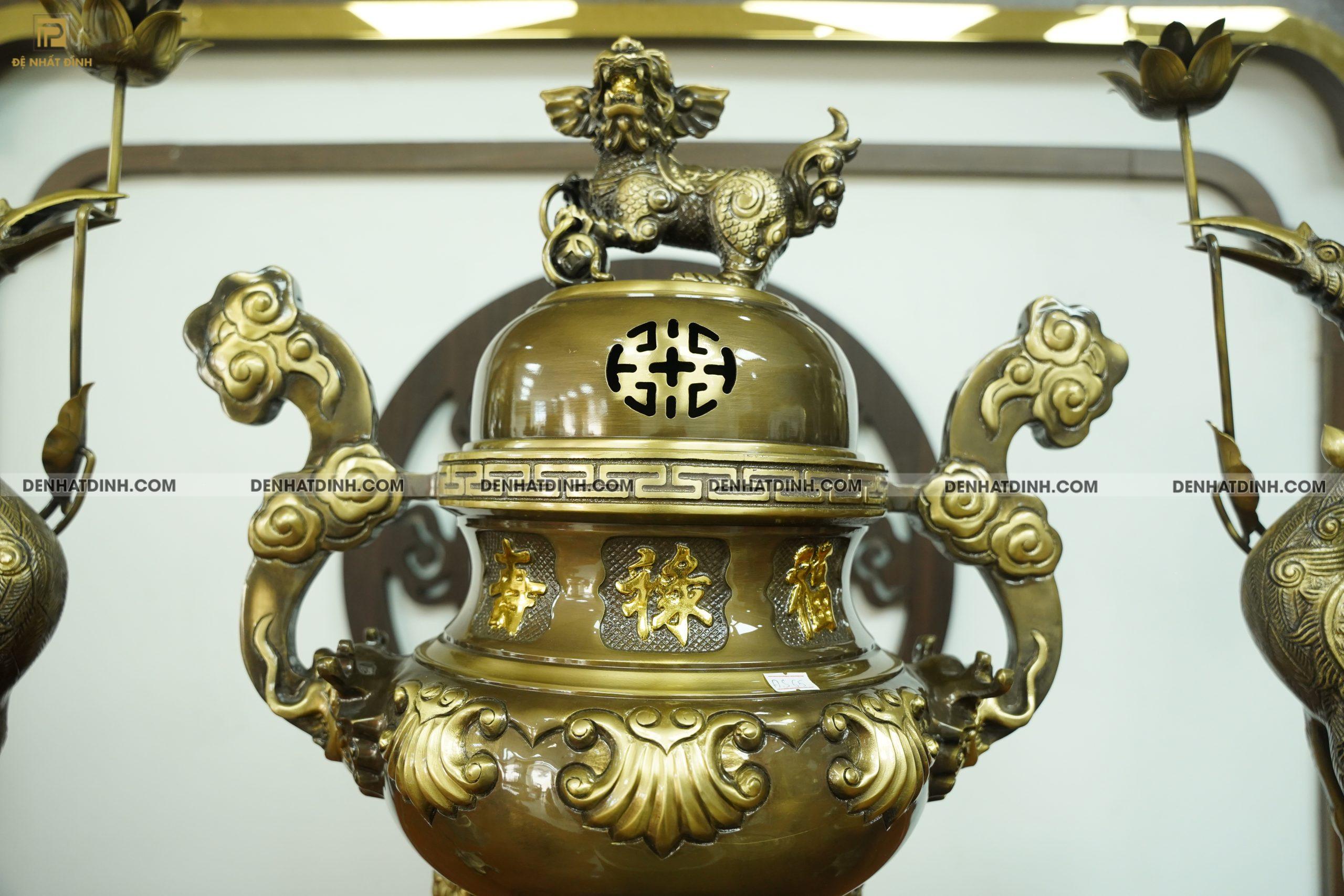 Bộ đỉnh đồng hoa sòi 65 CN đầy đủ 11 món - Ảnh 6