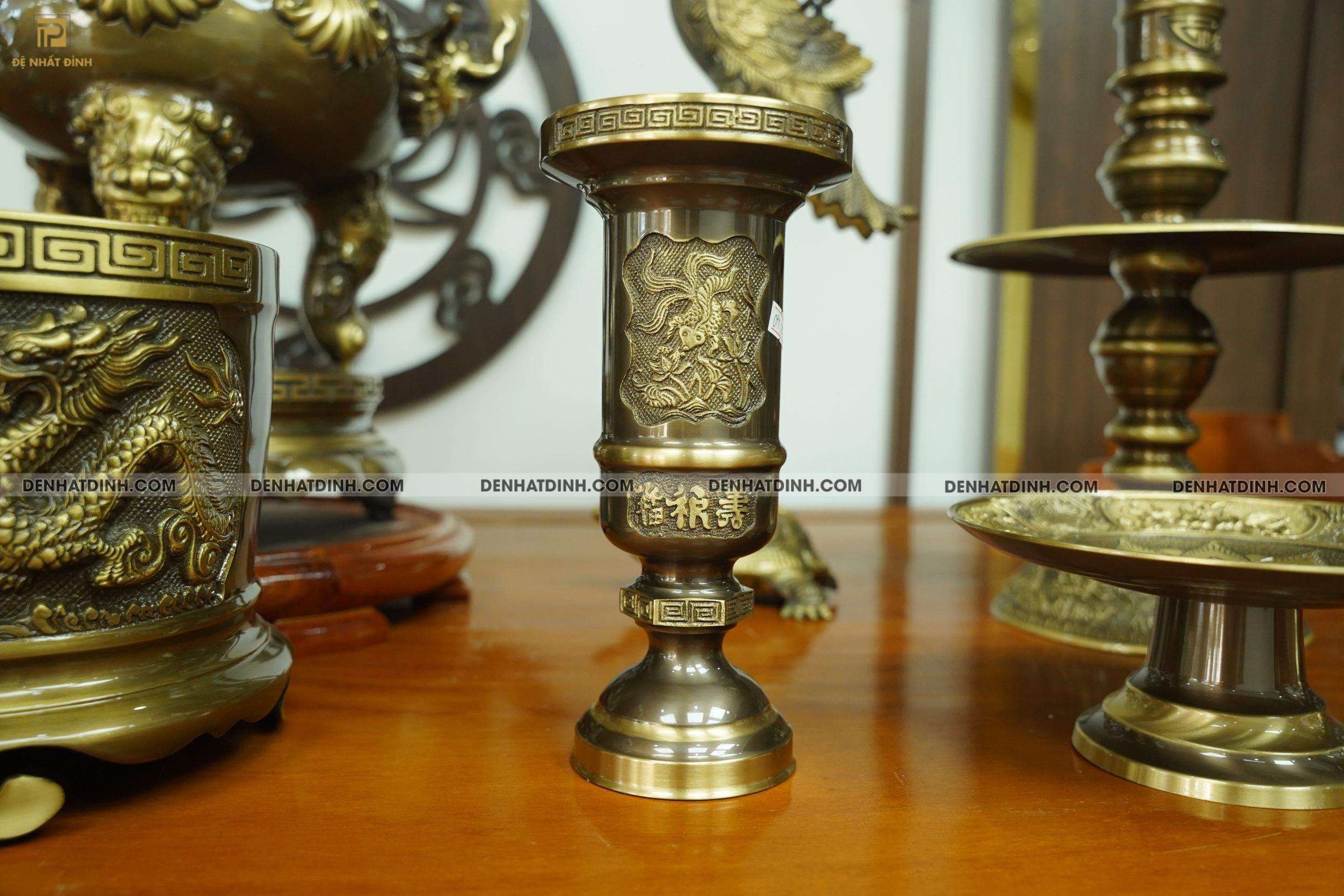 Bộ đỉnh đồng hoa sòi 65 CN đầy đủ 12 món - Ảnh 5