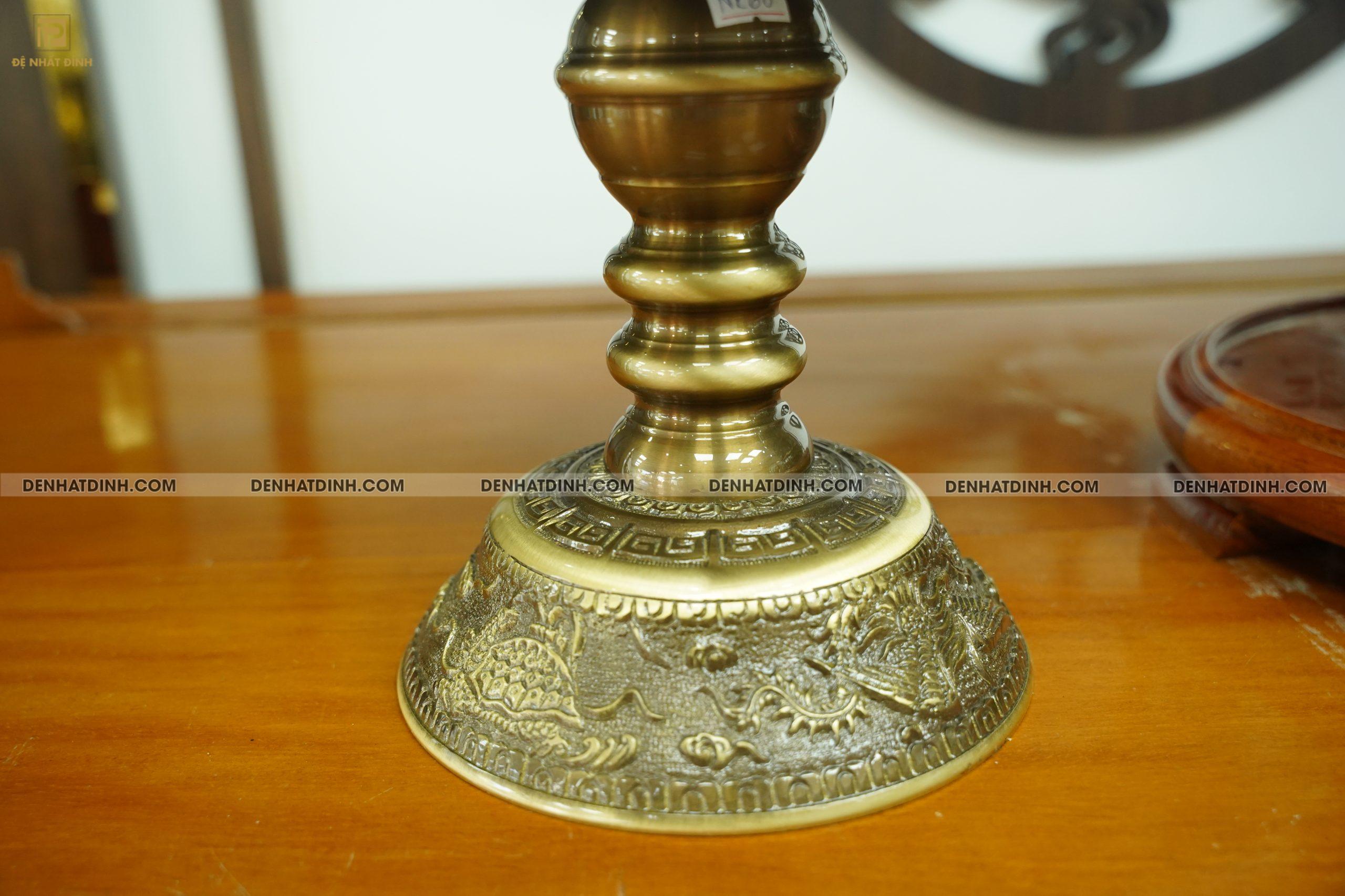 Bộ tam sự nến dơi đào 65 hoa văn CN - Ảnh 6