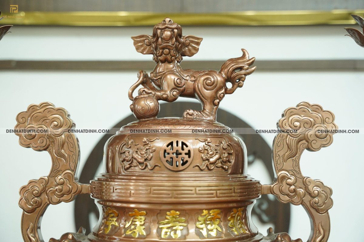 Bộ tam sự hạc song long 65 đồng đỏ - Ảnh 6