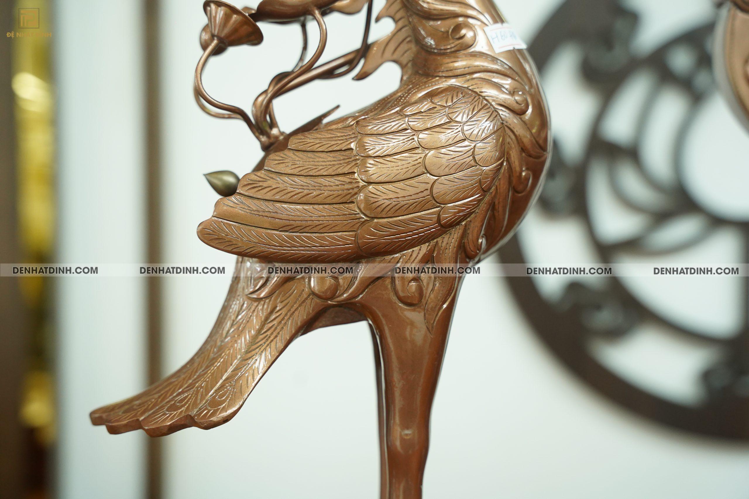 Bộ tam sự hạc song long 65 đồng đỏ - Ảnh 4