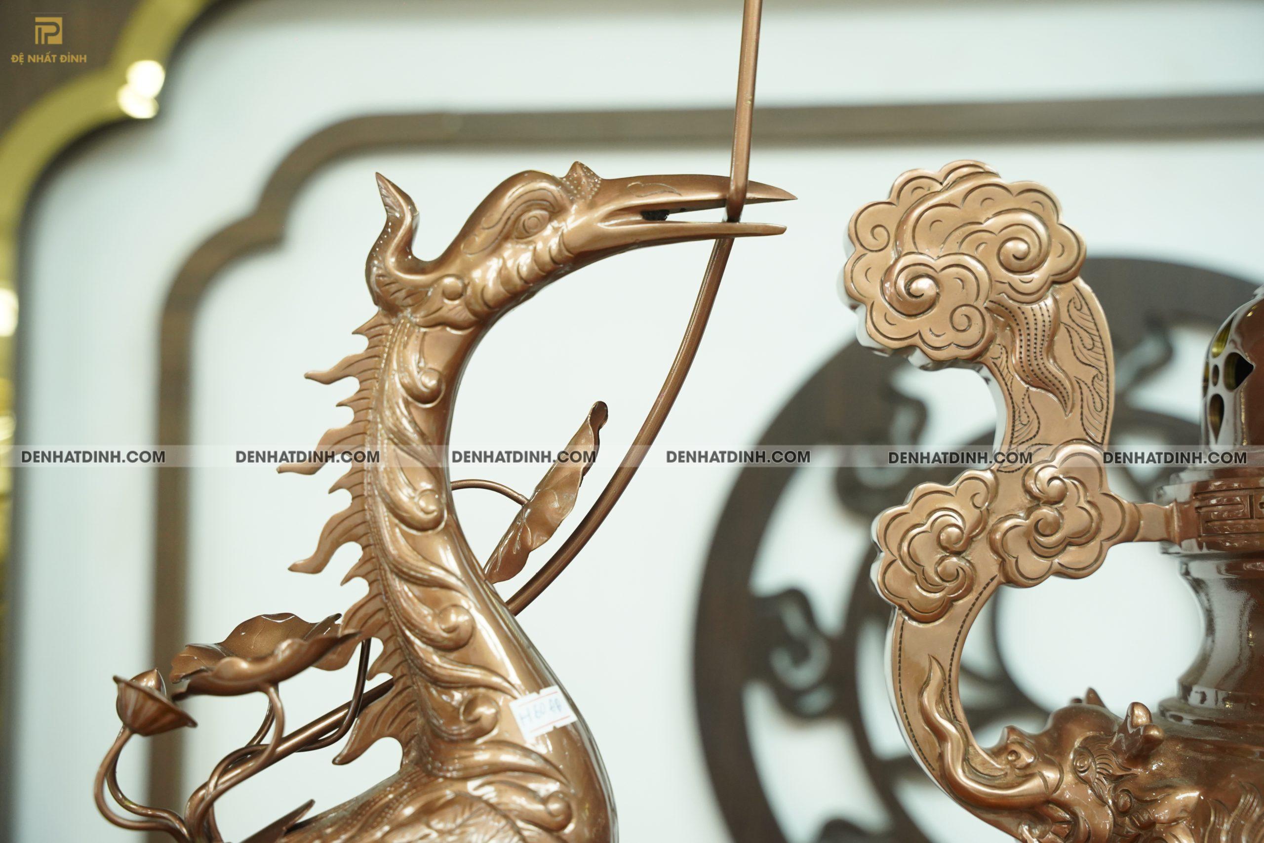 Bộ tam sự hạc song long 65 đồng đỏ - Ảnh 3