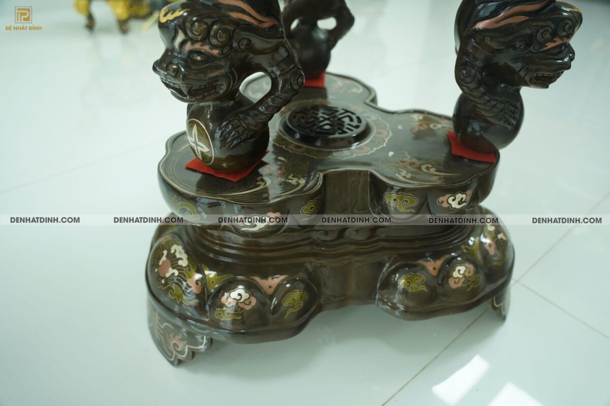 Thất lân vờn cầu 1m2 khảm ngũ sắc - Ảnh 8