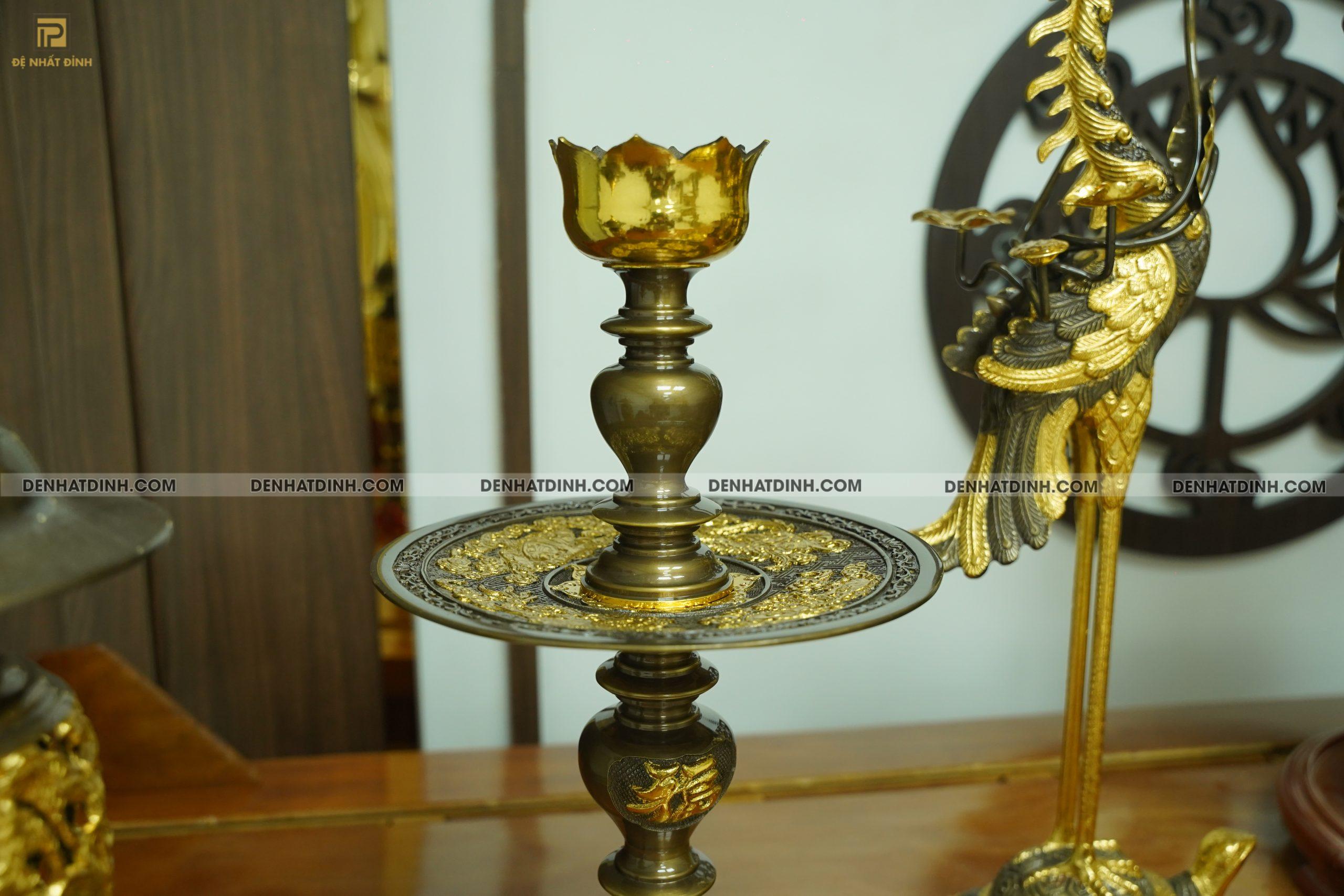 Bộ đỉnh đồng Ngũ Phúc Lâm Môn 65 đầy đủ 11 món dát vàng điểm - Ảnh 9