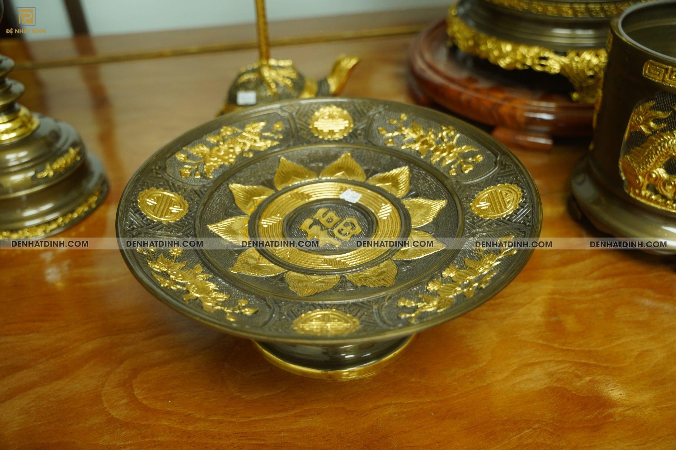 Bộ đỉnh đồng Ngũ Phúc Lâm Môn 65 đầy đủ 11 món dát vàng điểm - Ảnh 2