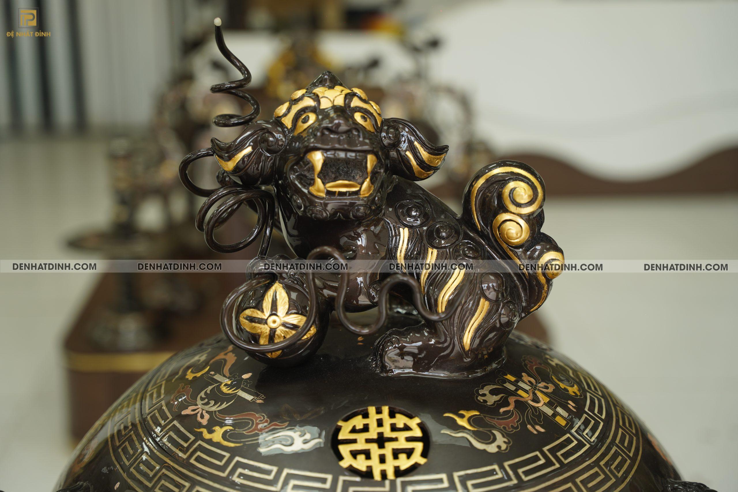 Thất lân đồng đỏ 1m2 khảm tam khí - Ảnh 5