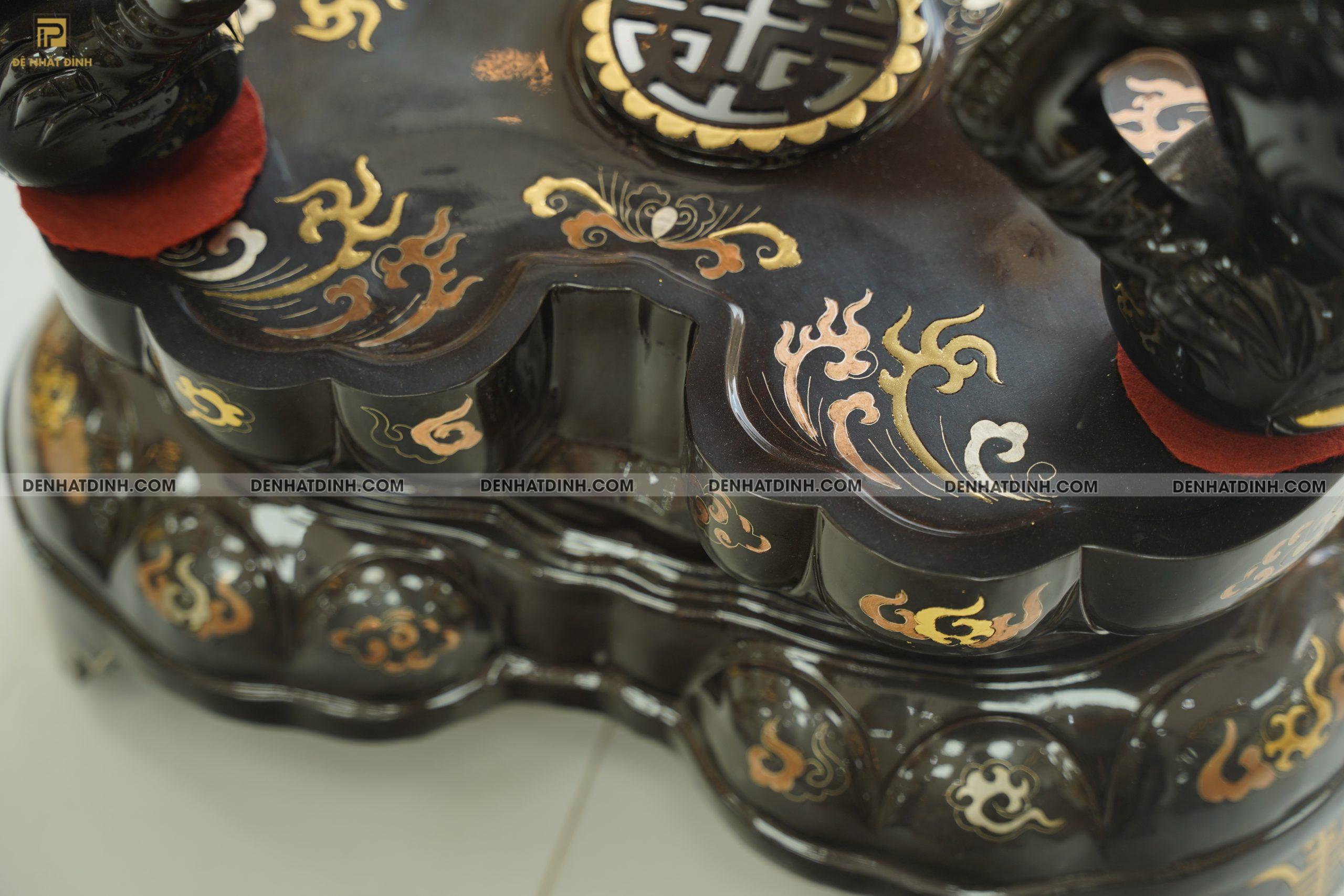 Thất lân đồng đỏ 1m2 khảm tam khí - Ảnh 2