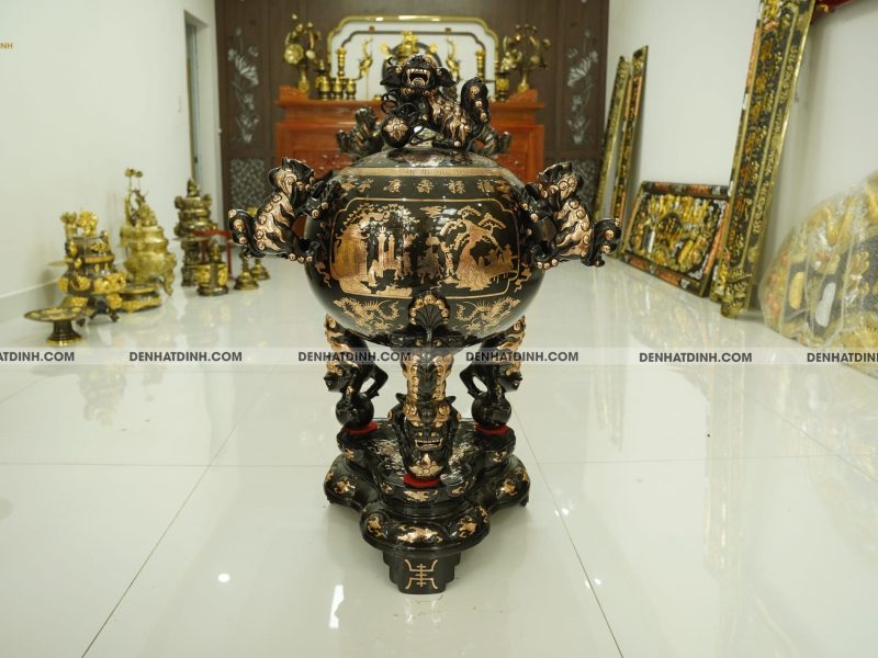 Thất lân đồng đỏ cao 90cm độc bản