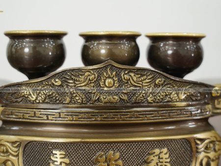 Khay chén 3 thờ hun cổ - CN