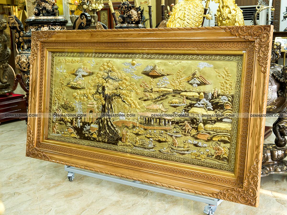 Tranh Cội nguồn quê hương bằng đồng khung bản rộng - Ảnh 3