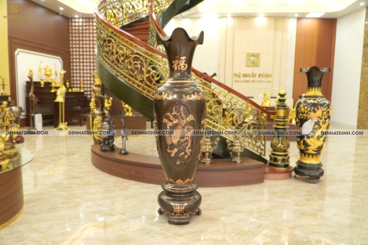 Lục bình đúc tứ linh Long Ly Quy Phụng cao 2m