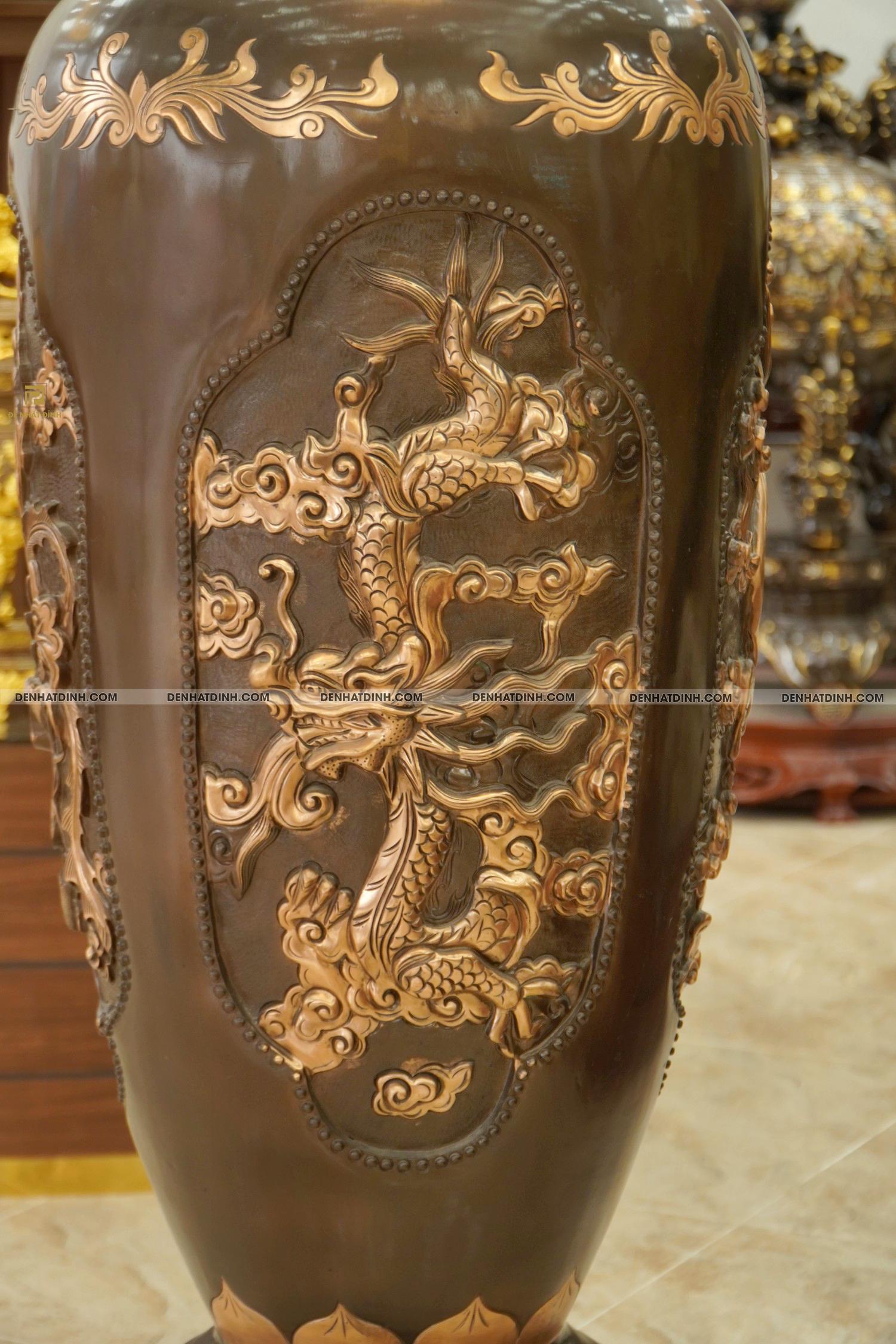 Lục bình đúc tứ linh Long Ly Quy Phụng cao 2m - Ảnh 4