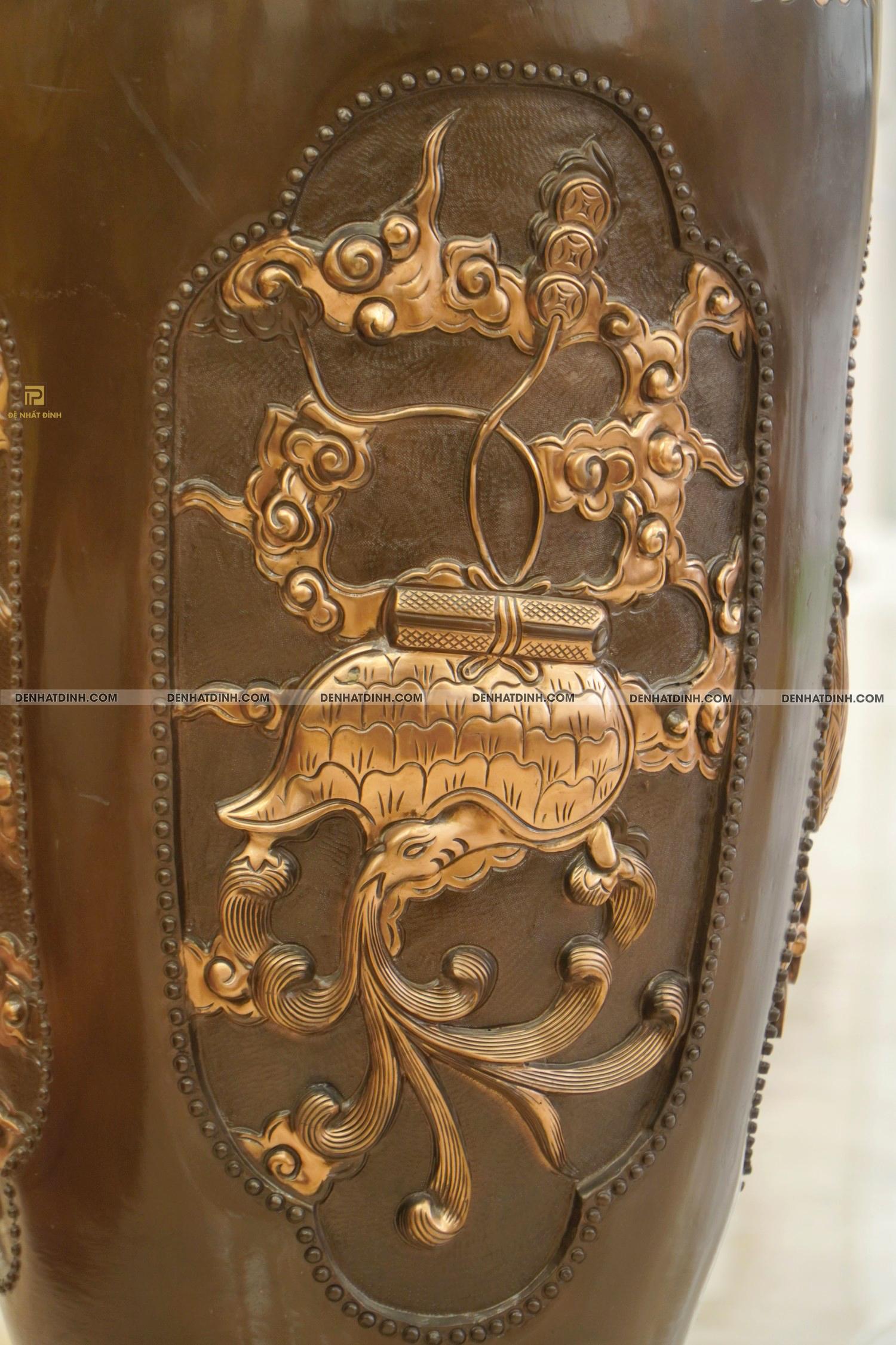 Lục bình đúc tứ linh Long Ly Quy Phụng cao 2m - Ảnh 6