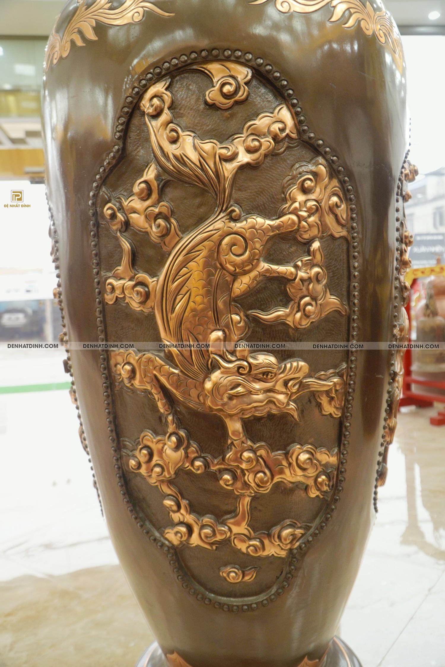 Lục bình đúc tứ linh Long Ly Quy Phụng cao 2m - Ảnh 5