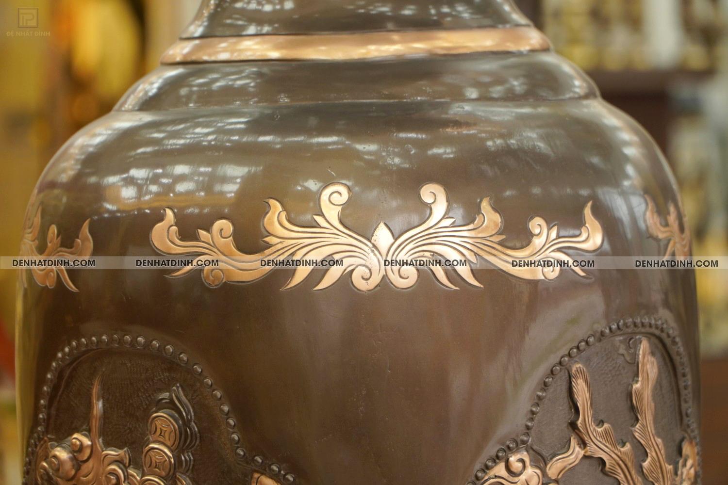 Lục bình đúc tứ linh Long Ly Quy Phụng cao 2m - Ảnh 8