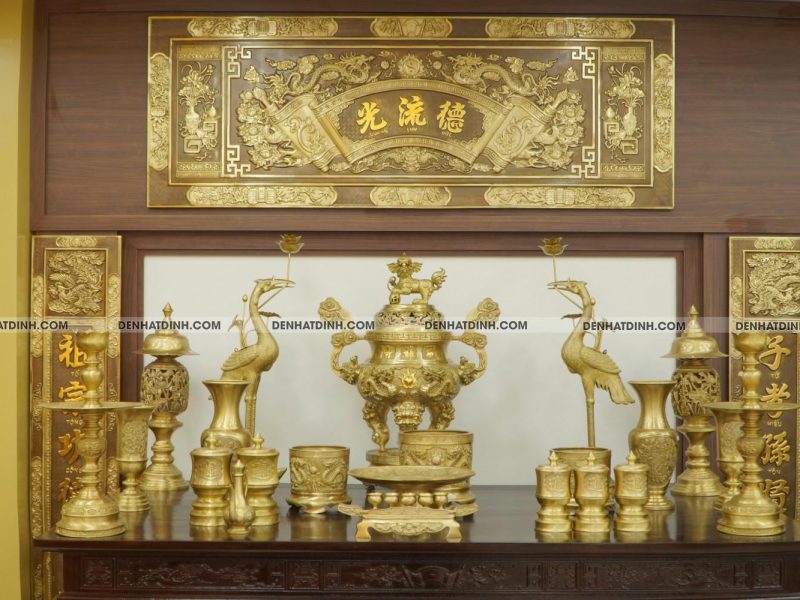 Đại tự câu đối bằng đồng kỹ nét (Mẫu mới)