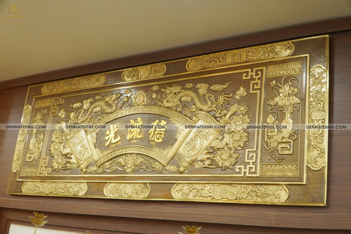Đại tự câu đối bằng đồng kỹ nét (Mẫu mới) - Ảnh 3