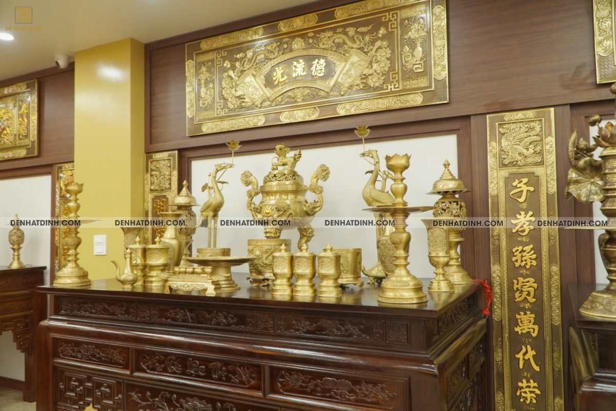 Đại tự câu đối bằng đồng kỹ nét (Mẫu mới) - Ảnh 2