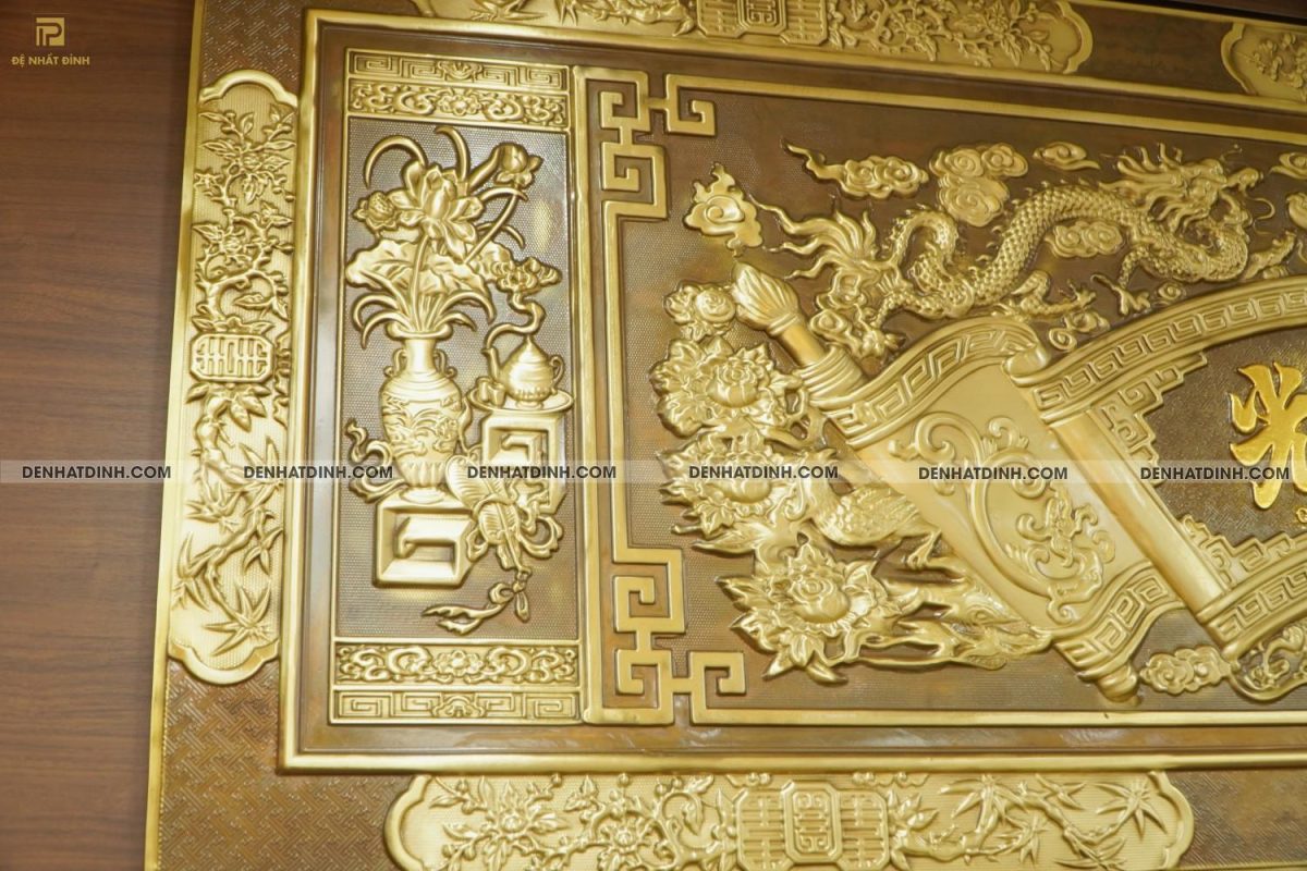 Đại tự câu đối bằng đồng kỹ nét (Mẫu mới) - Ảnh 5