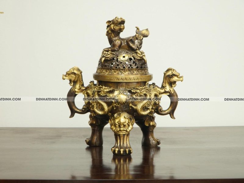 Lư đồng tinh xảo 44cm