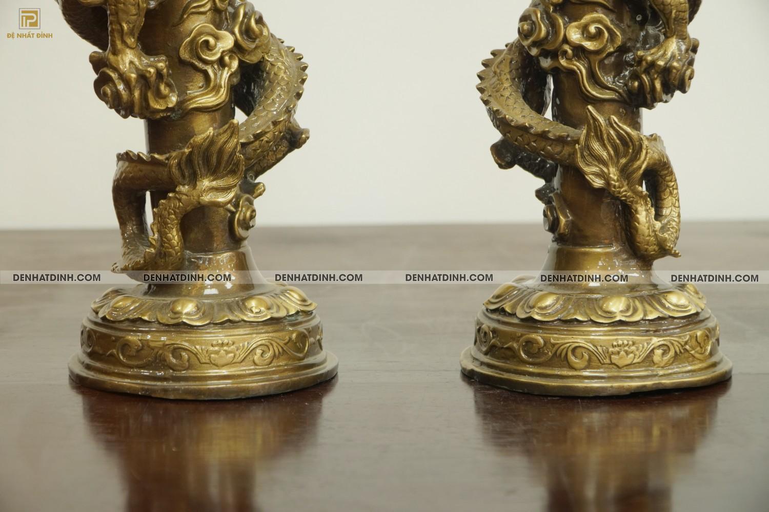 Nến rồng bằng đồng tinh xảo 39cm - Ảnh 3