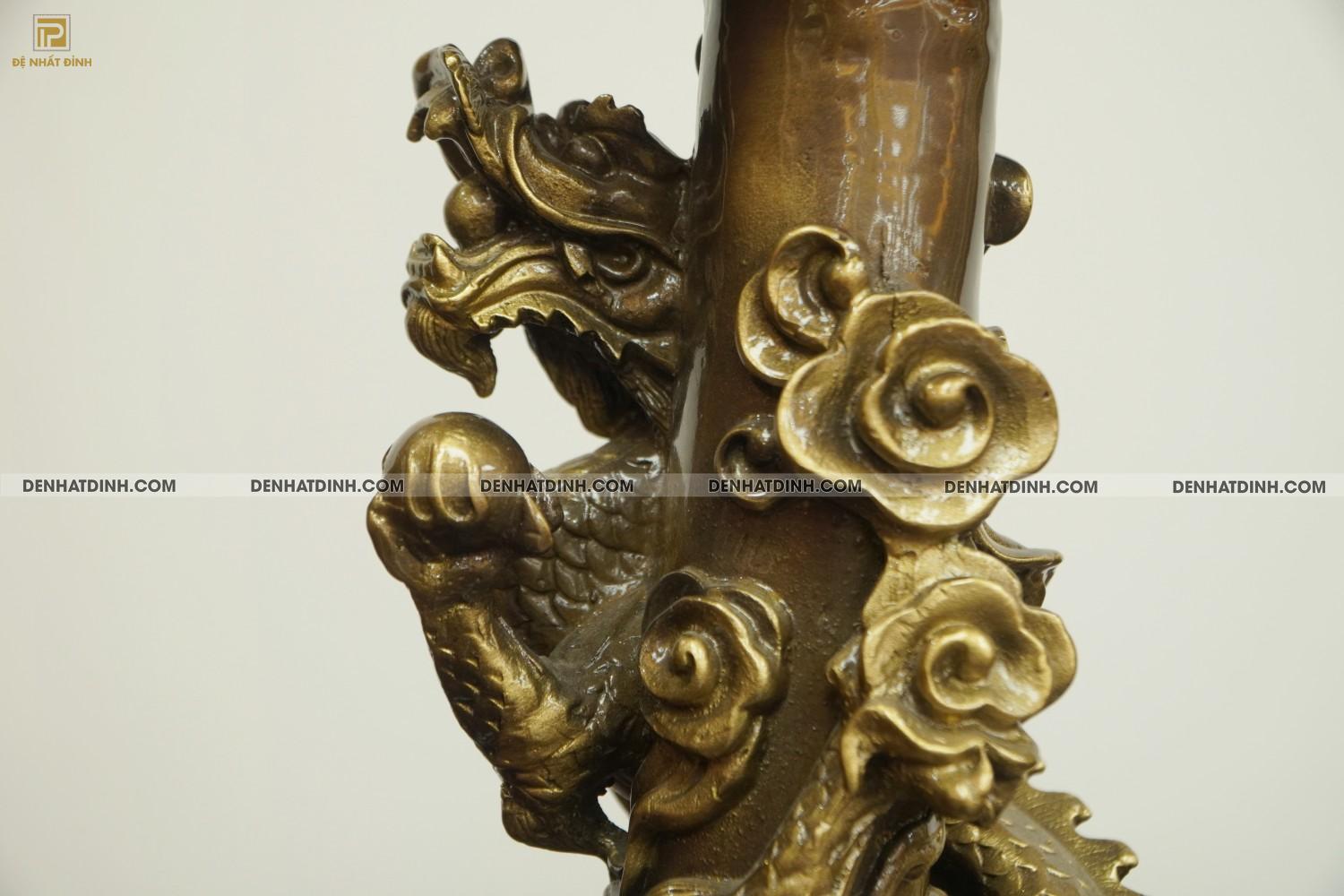 Nến rồng bằng đồng tinh xảo 39cm - Ảnh 8