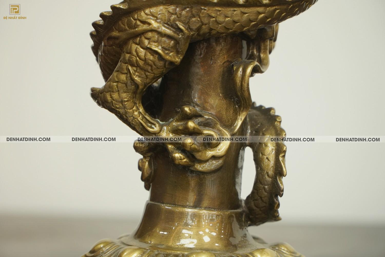 Nến rồng bằng đồng tinh xảo 39cm - Ảnh 7