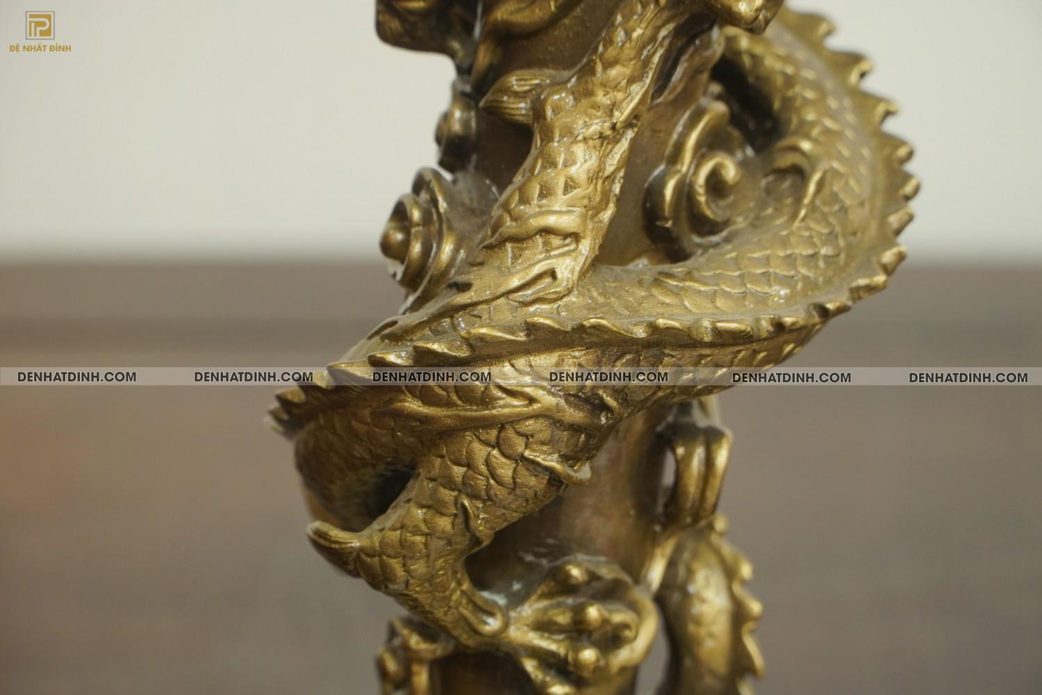 Nến rồng bằng đồng tinh xảo 39cm - Ảnh 6