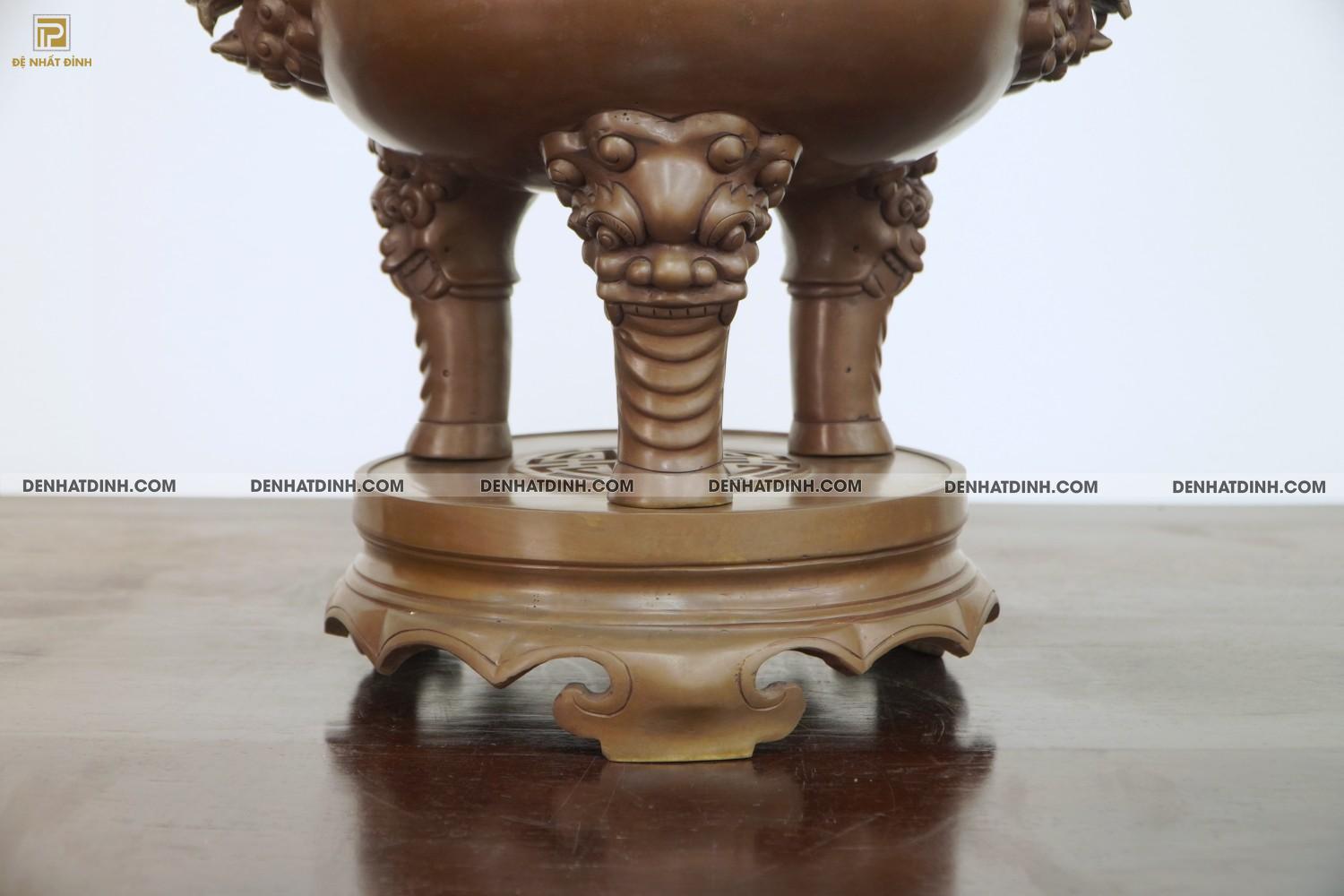 Lư đỉnh xông trầm Huế 57cm hun nâu cổ - Ảnh 12