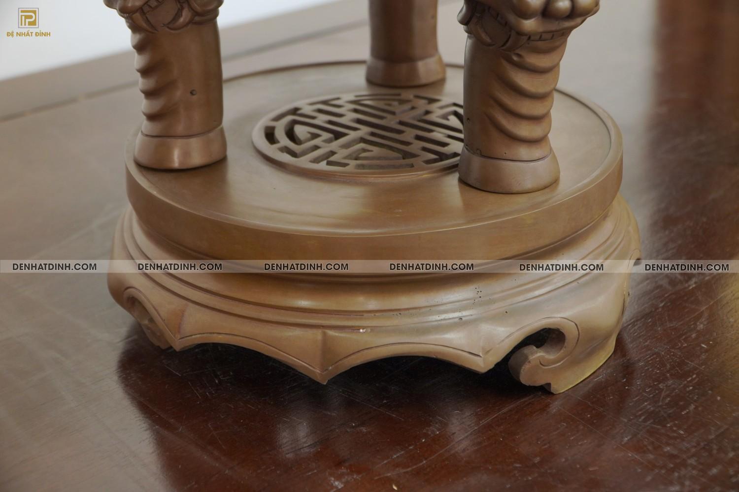 Lư đỉnh xông trầm Huế 57cm hun nâu cổ - Ảnh 10