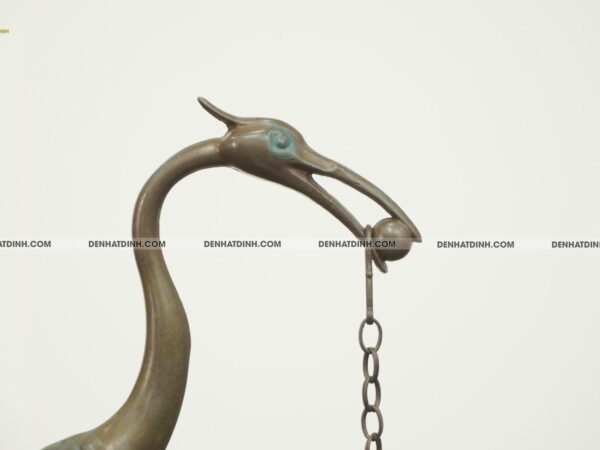 Alternative view of Xông trầm hạc bằng đồng cao 26cm