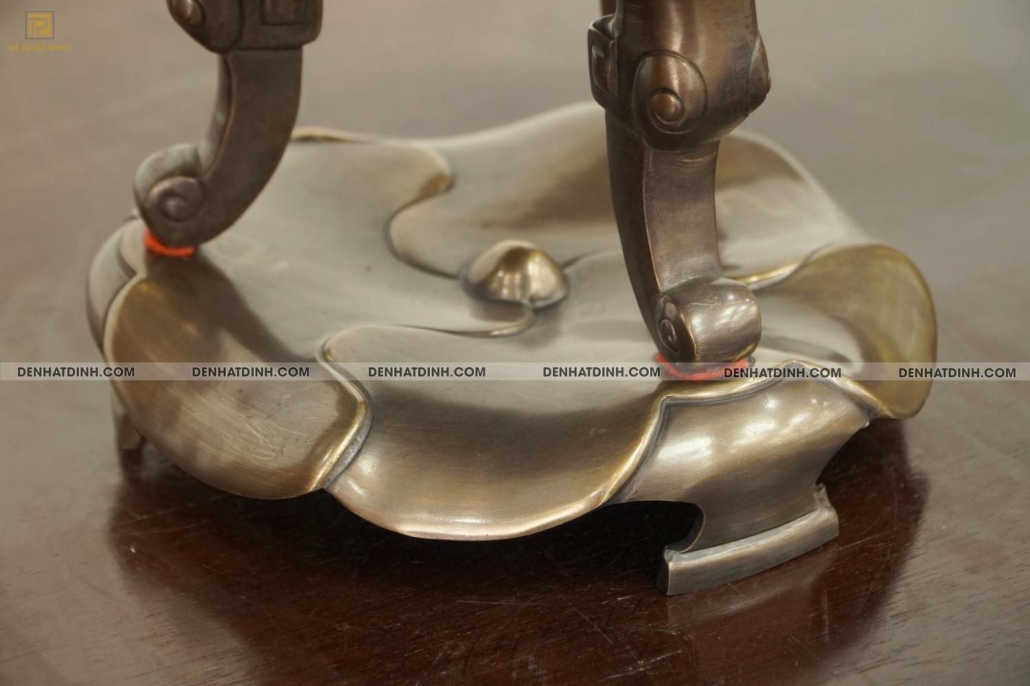 Lư đốt trầm bằng đồng hun cổ đen bóng 44cm - Ảnh 11