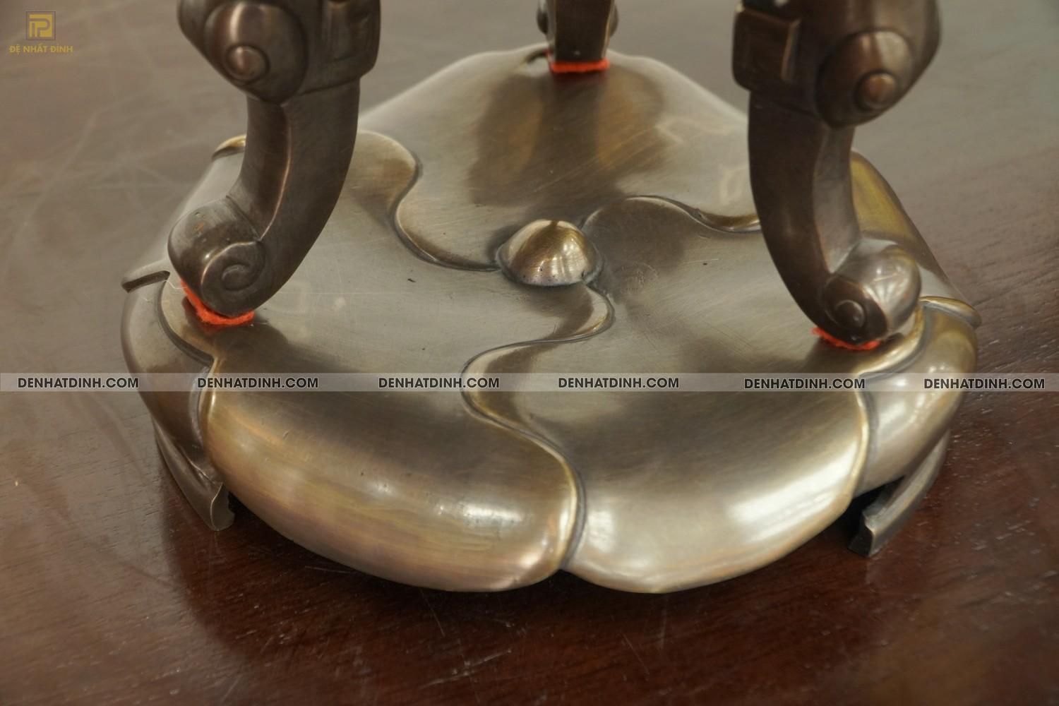 Lư đốt trầm bằng đồng hun cổ đen bóng 44cm - Ảnh 7