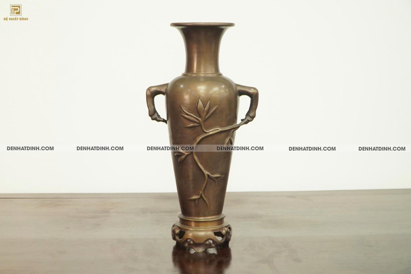 Lọ trúc hun nâu bằng đồng 50cm