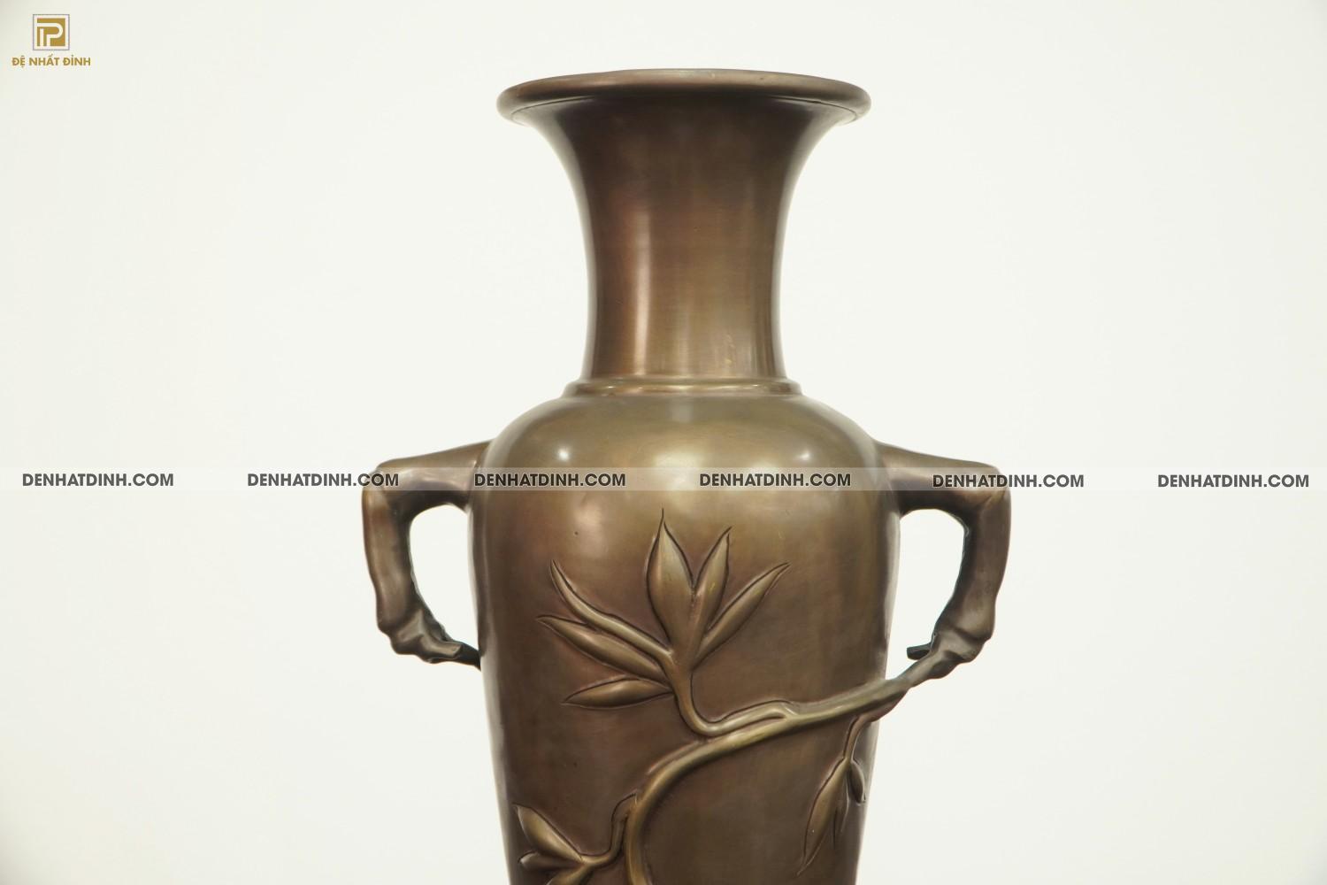 Lọ trúc hun nâu bằng đồng 50cm - Ảnh 7