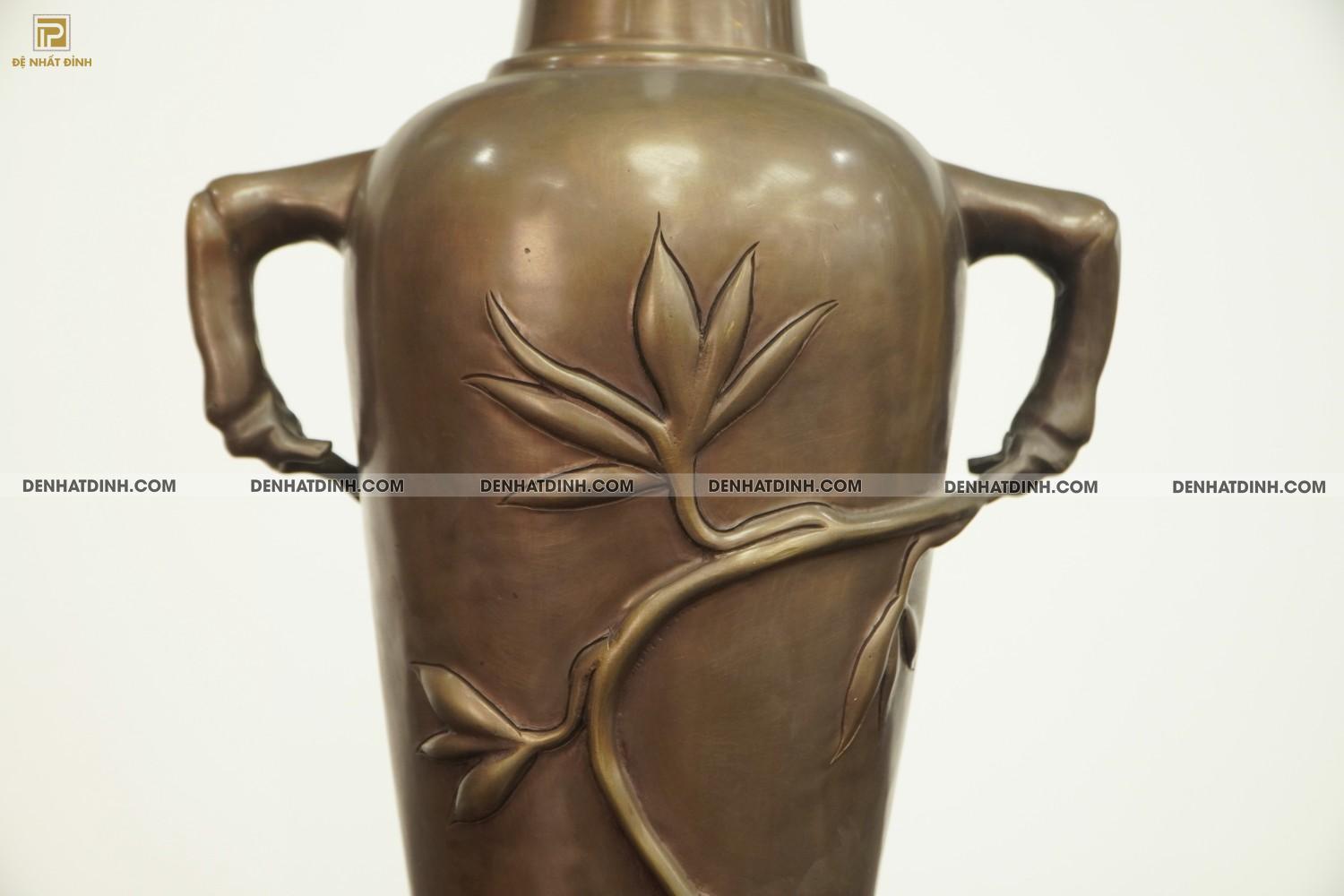 Lọ trúc hun nâu bằng đồng 50cm - Ảnh 6