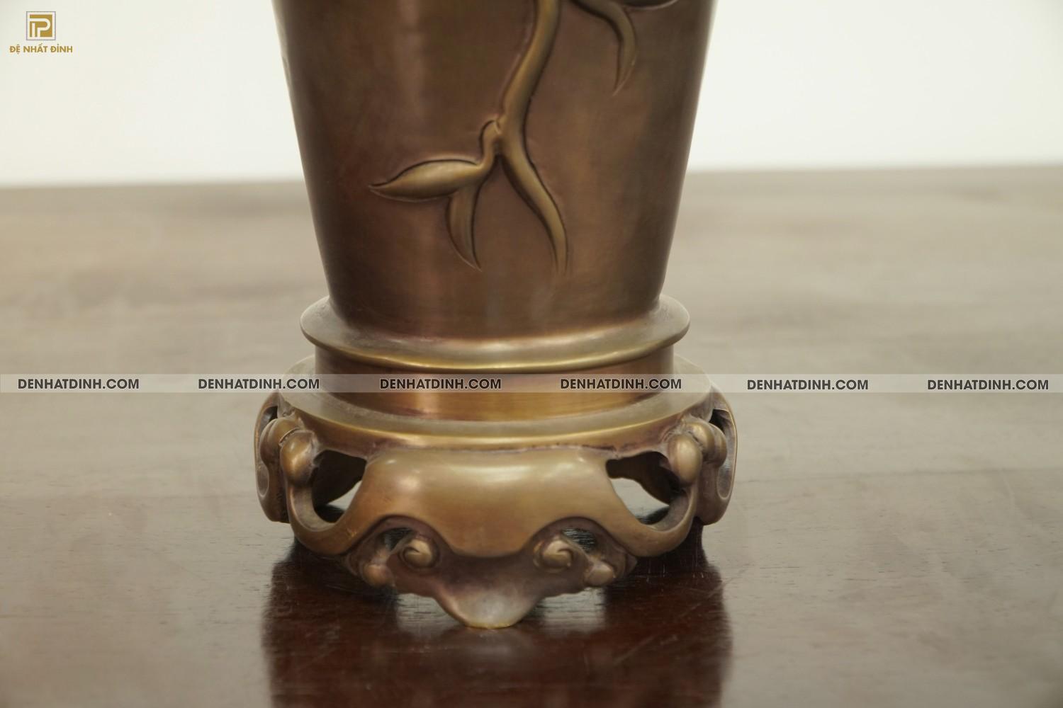 Lọ trúc hun nâu bằng đồng 50cm - Ảnh 8